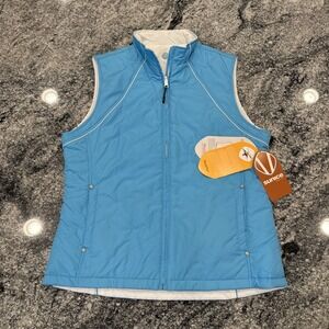 Sunice Monique Reversible Lightweight Quilted Vest NWT Size XL Blue/White #950